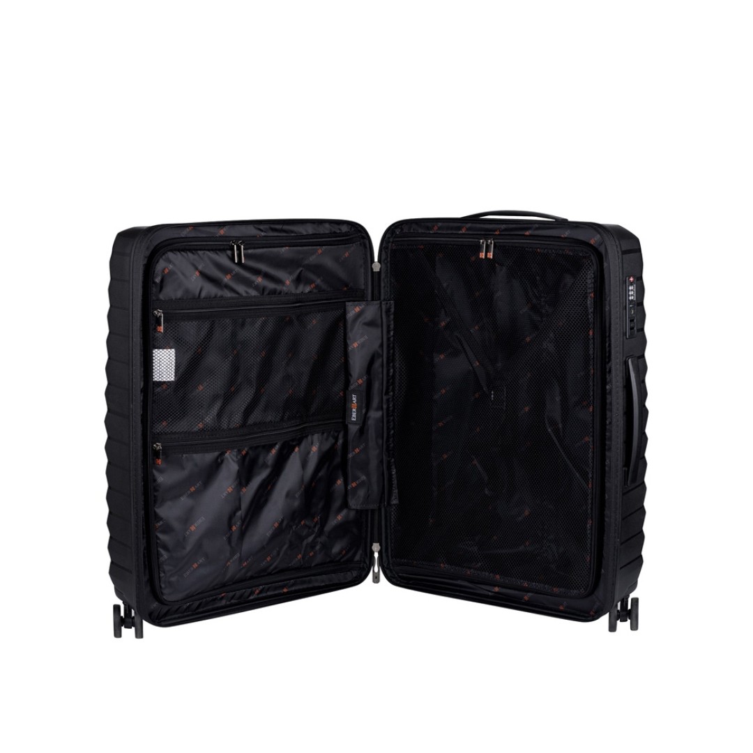 Чемодан Eberhart Dune средний М полипропилен черный 46D-009-424