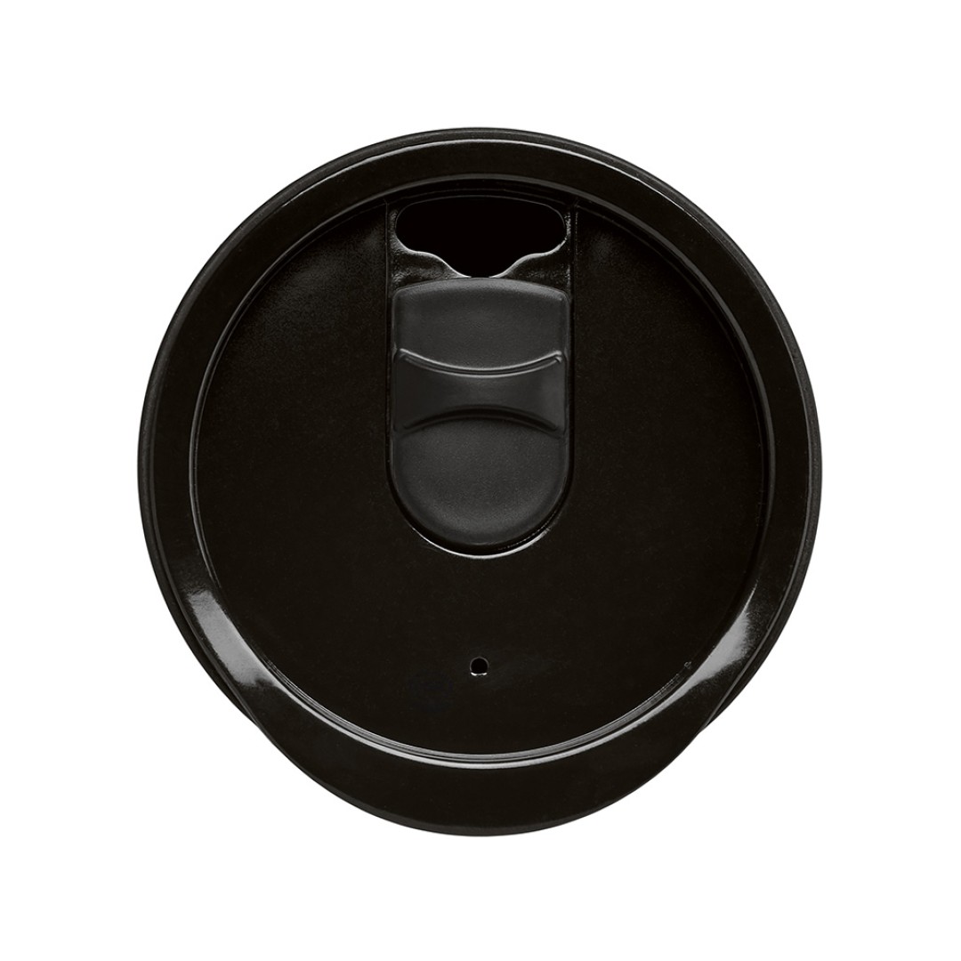 Термокружка LINDE с двойными стенками из переработанного полипропилена, черный