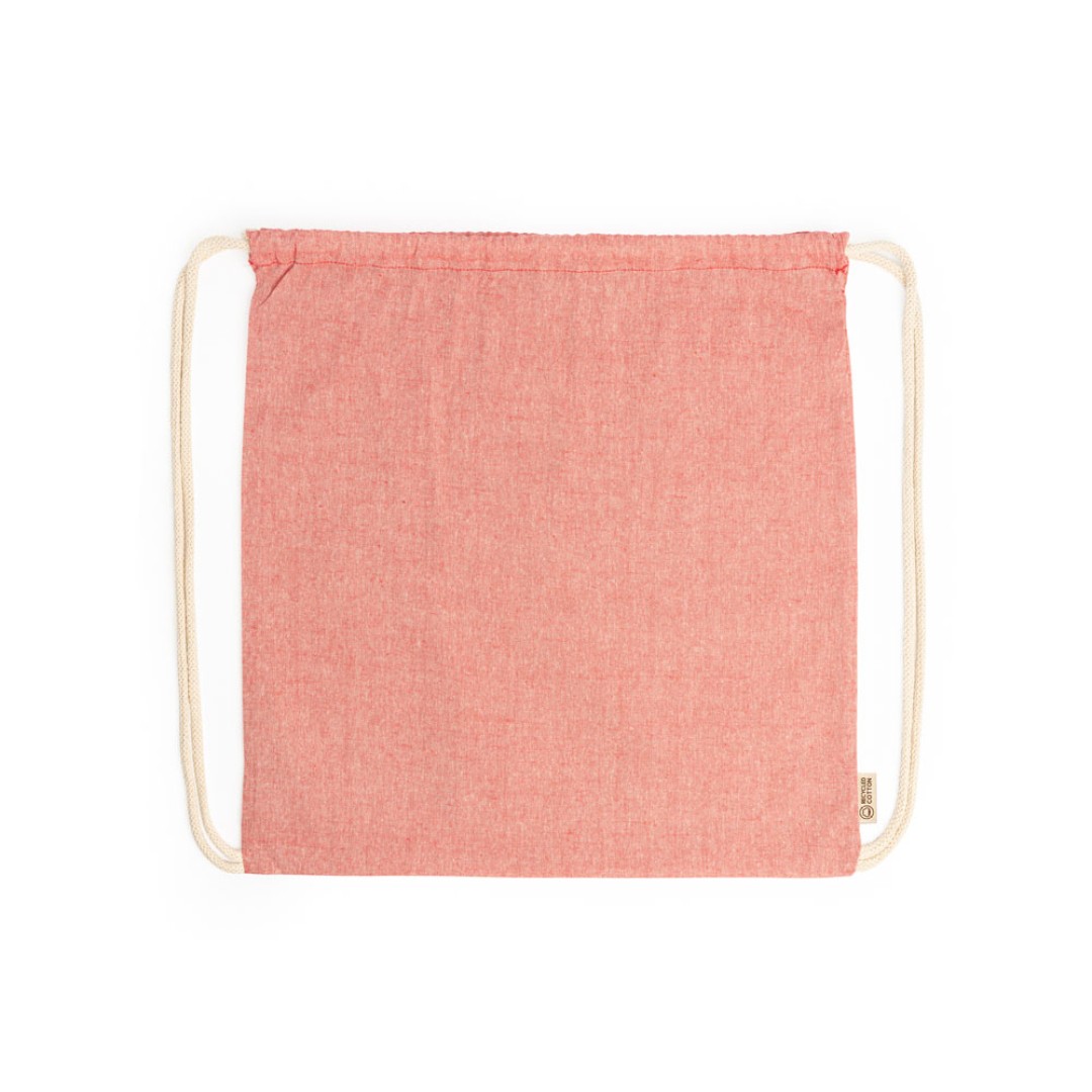 Рюкзак-мешок BRESCIA из переработанного хлопка, красный