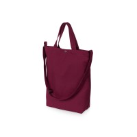 Сумка Helfer из хлопка на кнопке с регулирующейся лямкой, бордовый