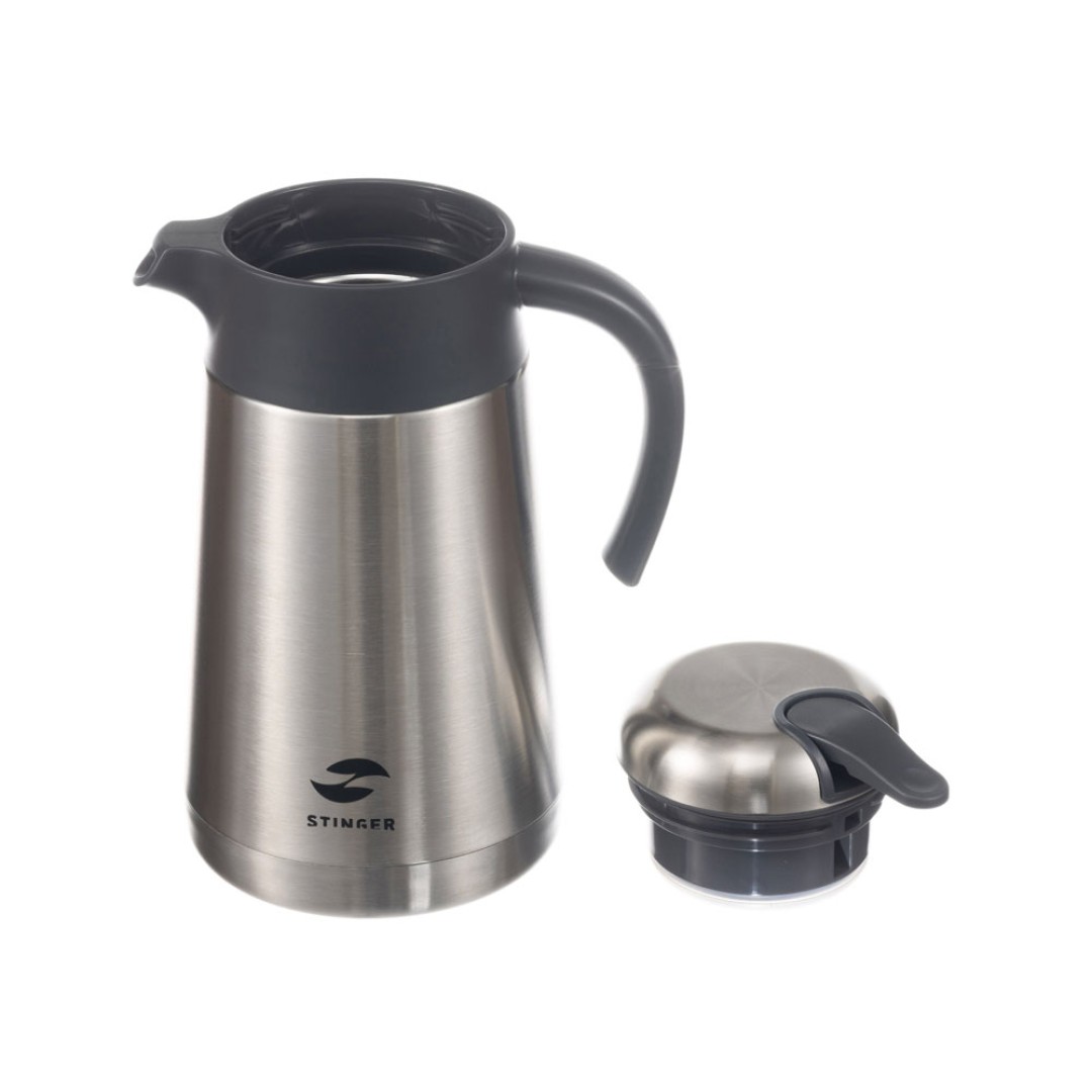 Термокофейник Stinger, 1,6 л, нержавеющая сталь, серебристый, 18 x 13,6 x 25,9 см