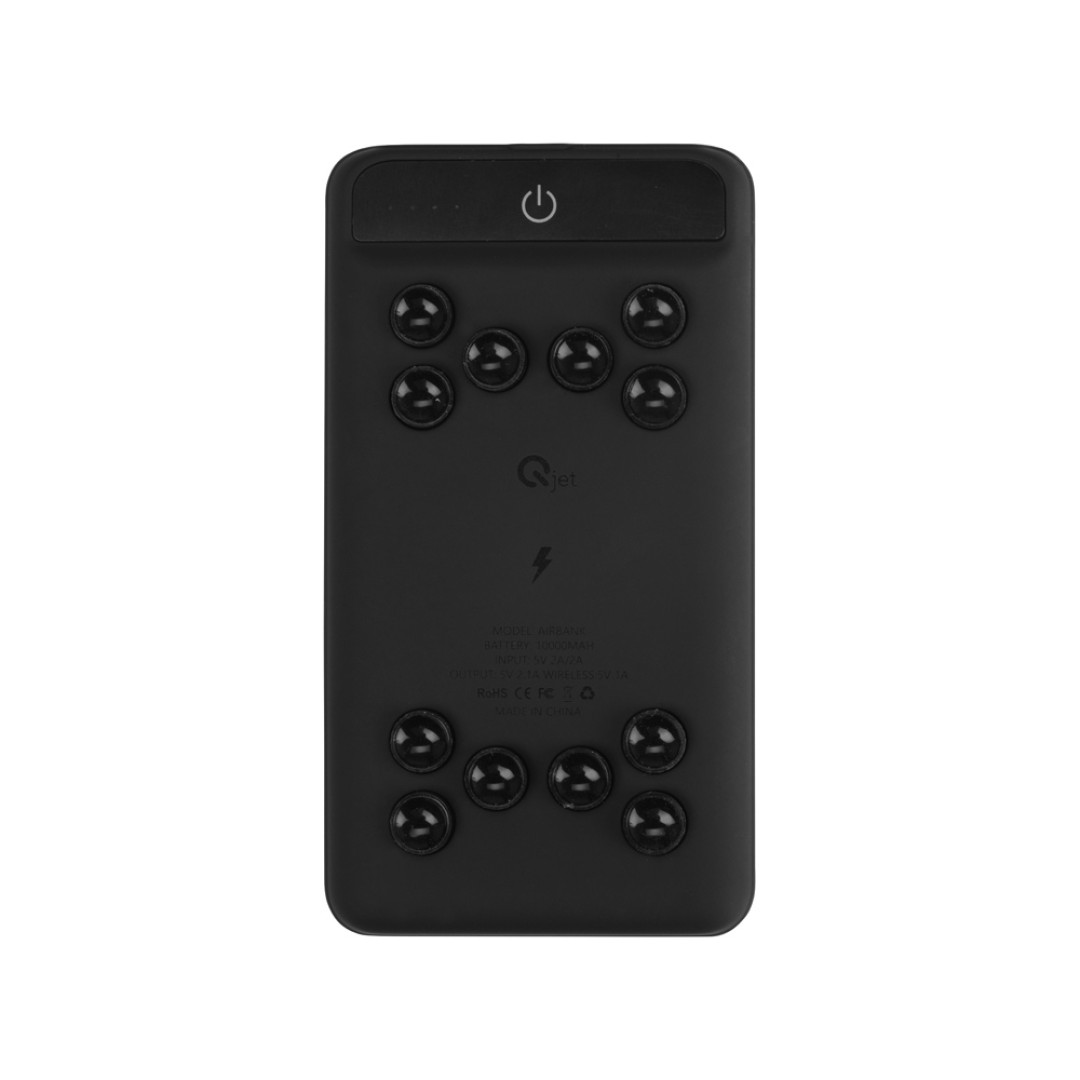 Портативное беспроводное зарядное устройство «Airbank», 10000 mAh, черный (Р)