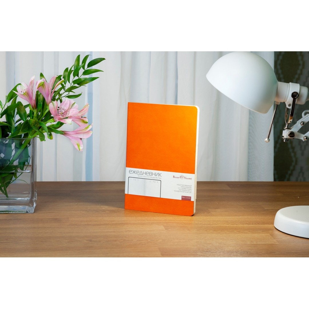 Ежедневник А5 недатированный «Megapolis Velvet Flex», оранжевый