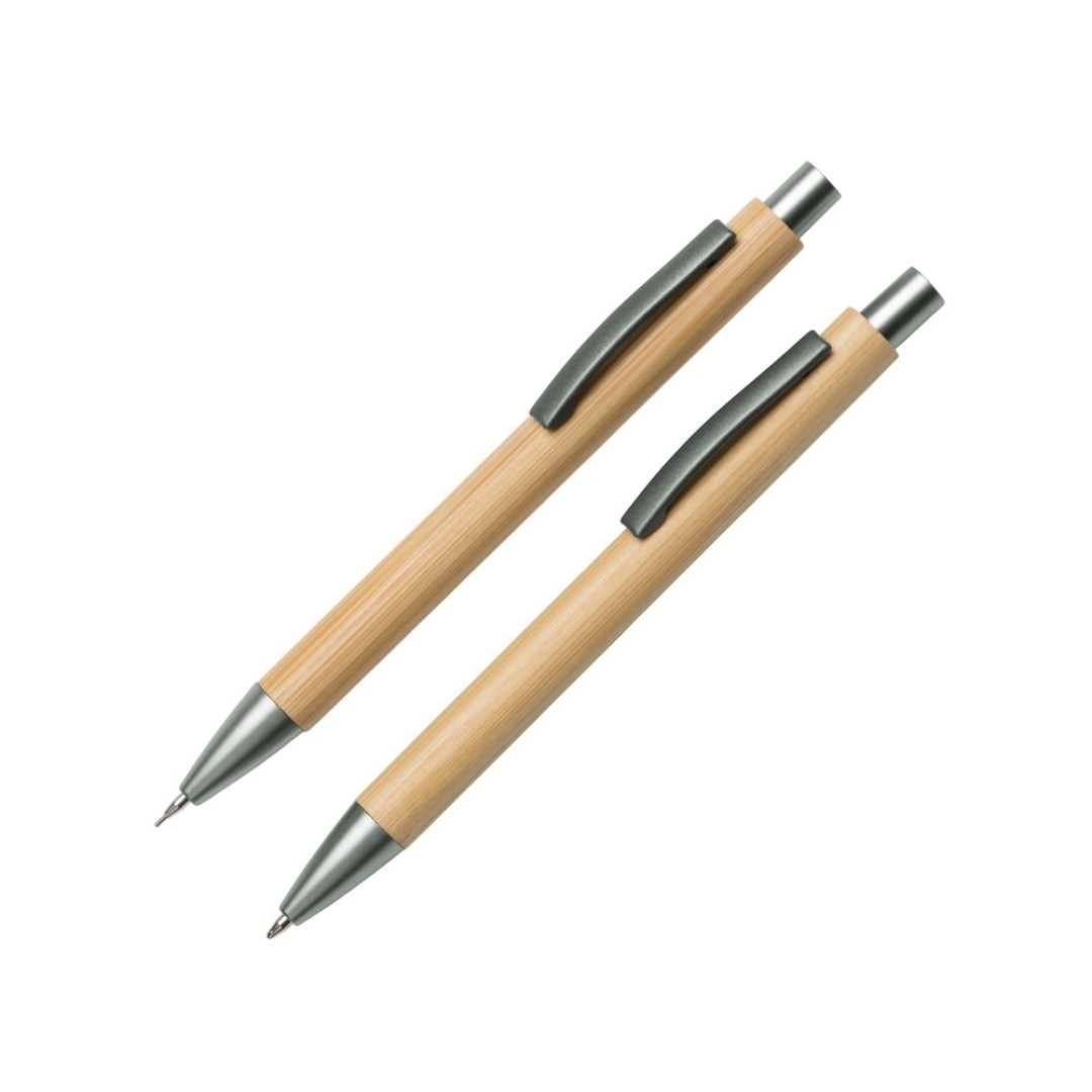Набор ручка и механический карандаш "Tender bamboo", натуральный