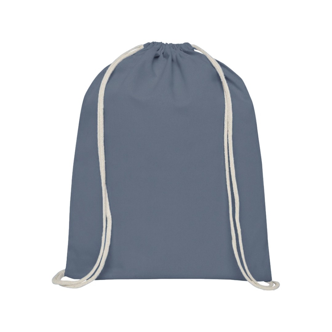 Рюкзак со шнурком Oregon хлопка плотностью 140 г/м2, серый