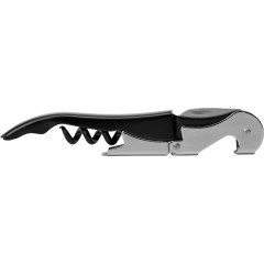 Штопор-открывалка Wine c пластиковой ручкой, серебристый