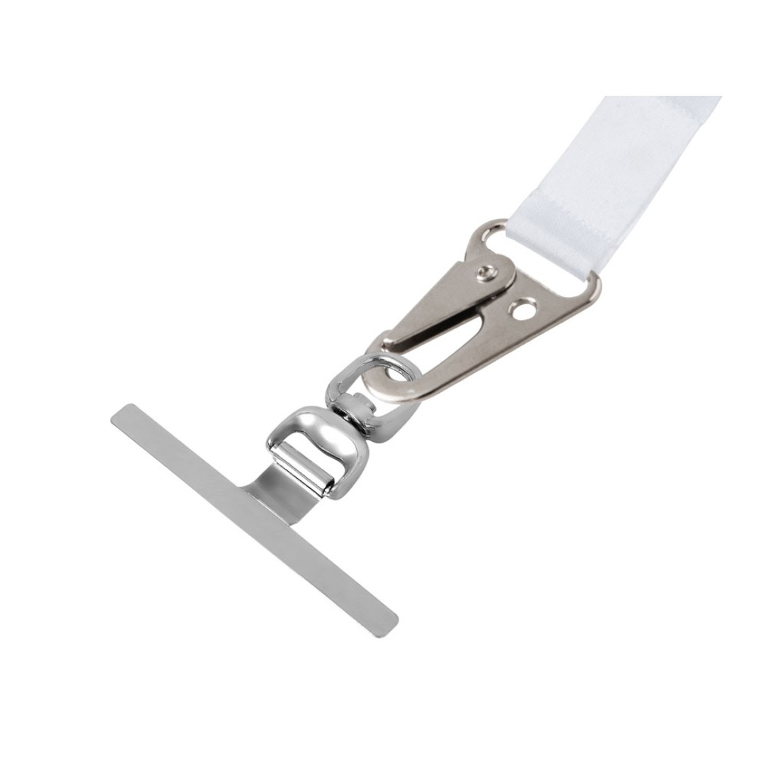 Ланъярд 2,5 см под сублимацию с большим карабином и металлическим держателем для телефона