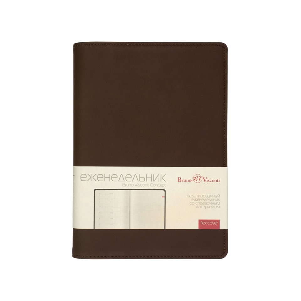 Еженедельник недатированный А5 «Concept», коричневый