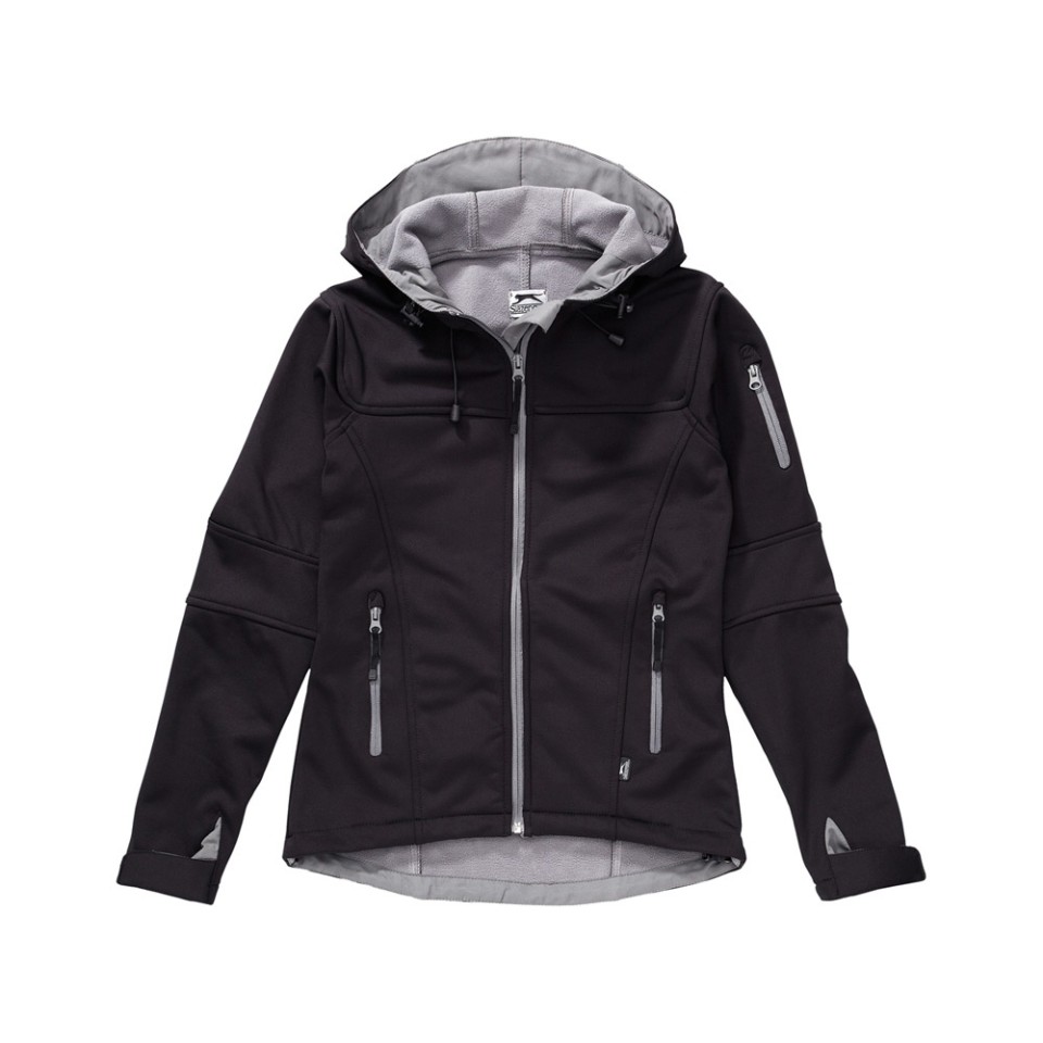 Куртка софтшел "Match" женская, черный/серый