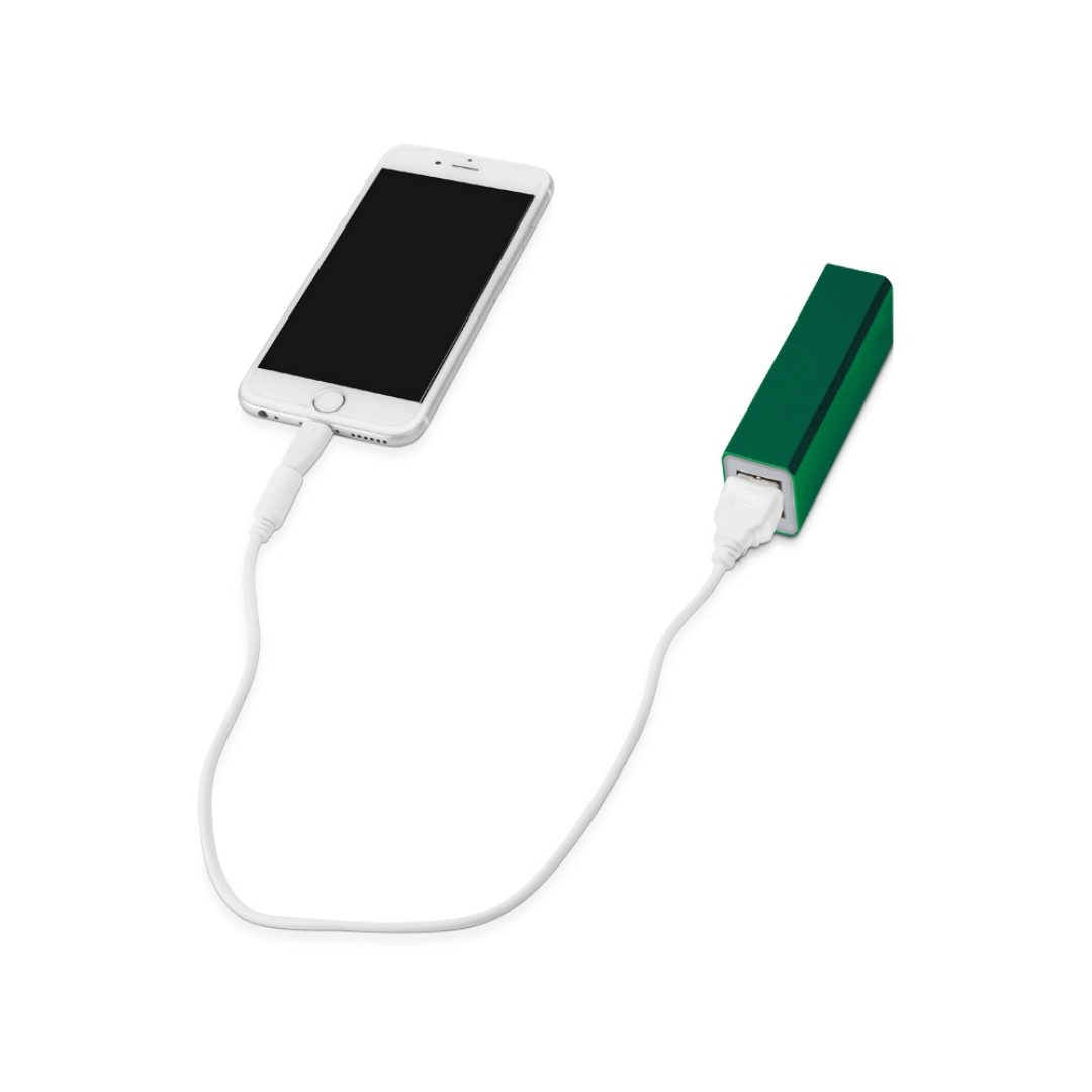 Портативное зарядное устройство "Брадуэлл", 2200 mAh, зеленый