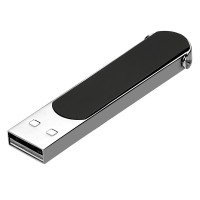 Металлическая ручка с флешкой на 16 Гб и светящимся логотипом "Patronus", матовая черная