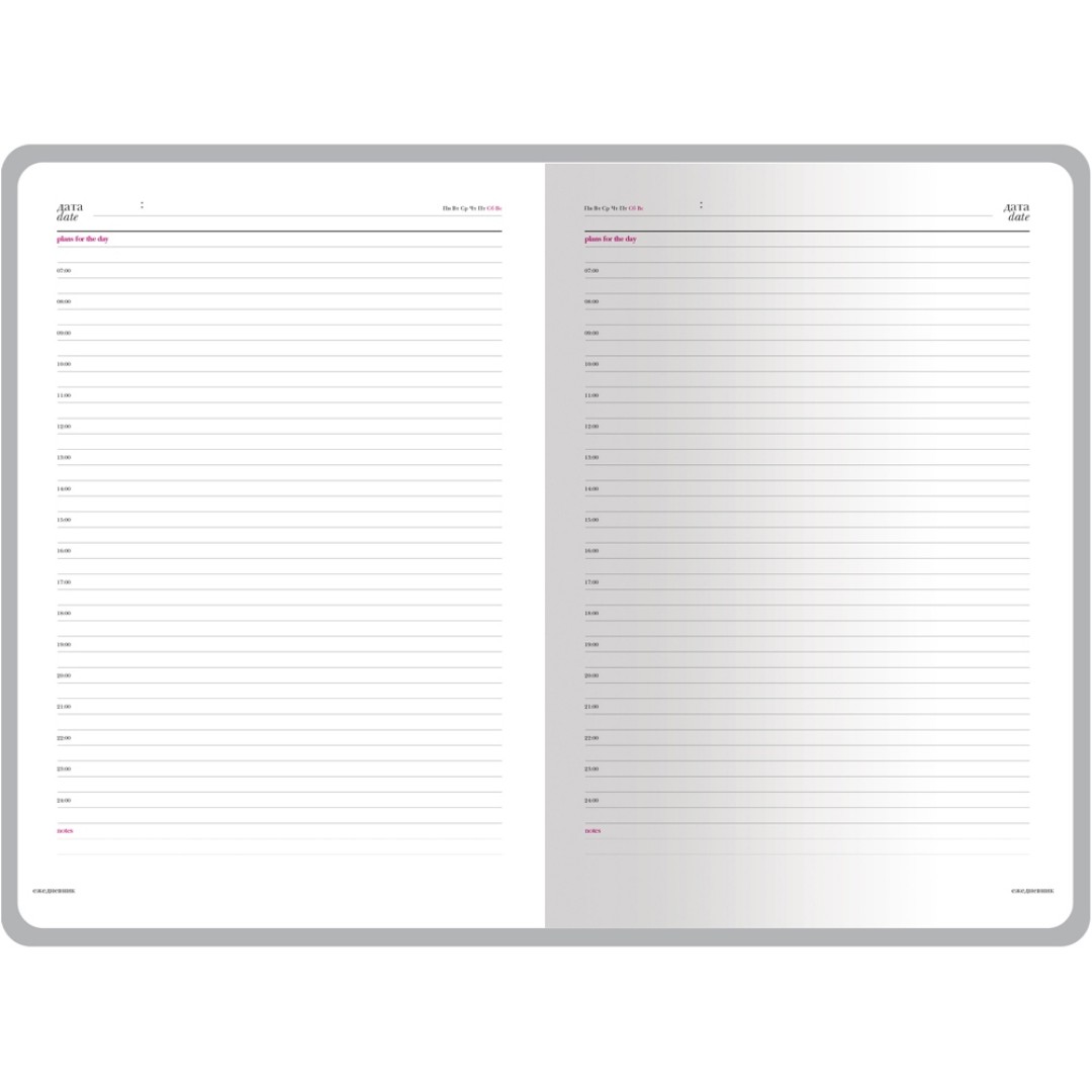 Ежедневник недатированный А4 "Sidney Nebraska", черный (серебряный обрез)