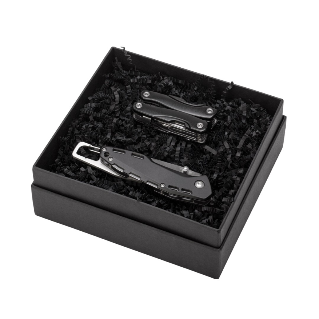 Подарочный набор с мультитулом и ножом «Blacksmith», черный