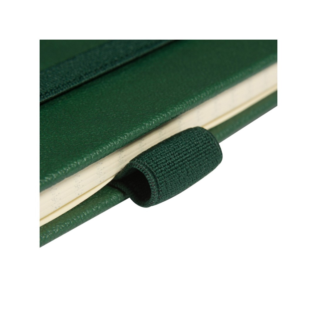 Блокнот А5  "City" на резинке, зеленый