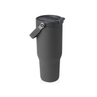 Термостакан Bronx объемом 900 мл из меди и переработанной нержавеющей стали, сертифицированной по стандарту RCS, с вакуумной изоляцией и крышкой с двойной функцией - Серый