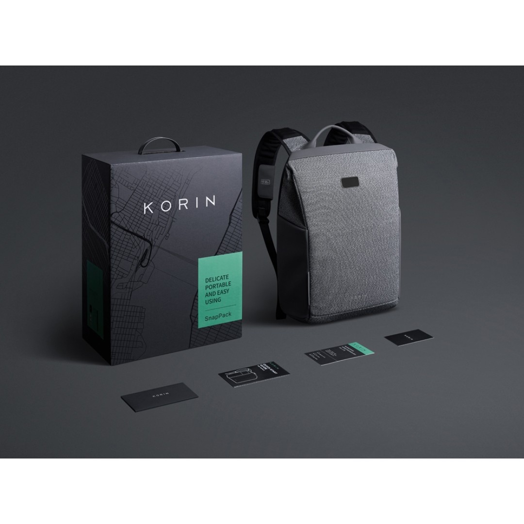 Антикражный рюкзак SnapPack для ноутбука 16", серый