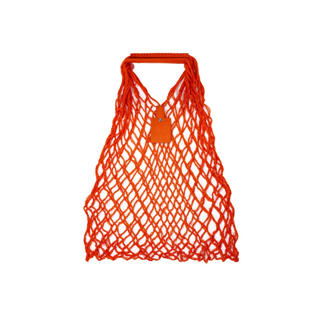 Авоська Dream М "old style" 15 литров с кожаными ручками, оранжевый (5)