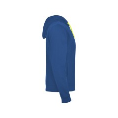 Толстовка на молнии "Fuji", королевский синий/неоновый желтый