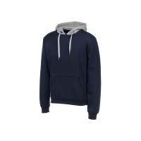 Толстовка с капюшоном "Amsterdam" мужская, темно-синий/серый меланж