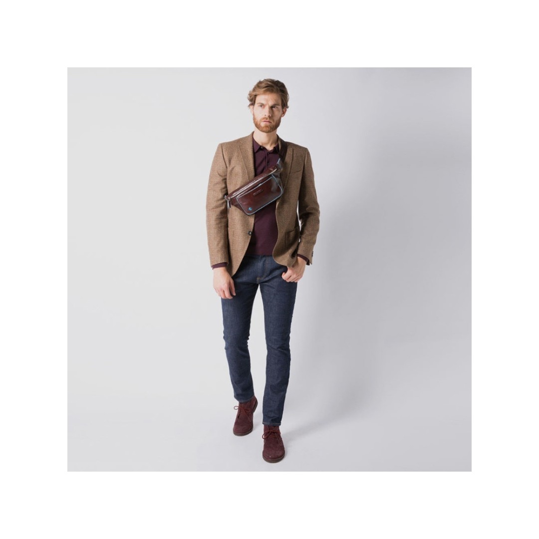 Сумка на пояс, Piquadro Blue Square, Темно--синий