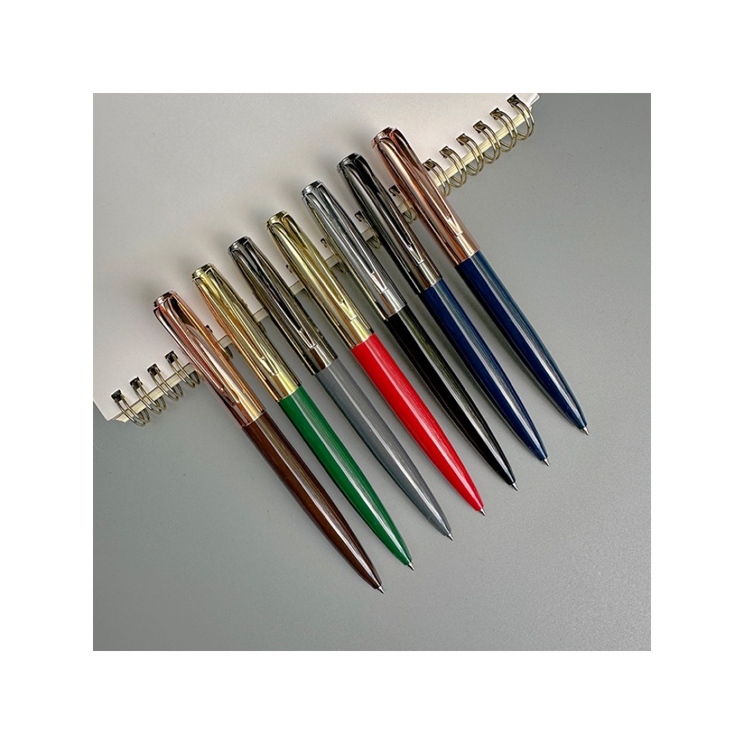 Ручка металлическая шариковая "Napoli", синий/розовое золото