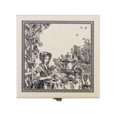 Подарочный набор с чаем «Чайный букет» в деревянной шкатулке, натуральный