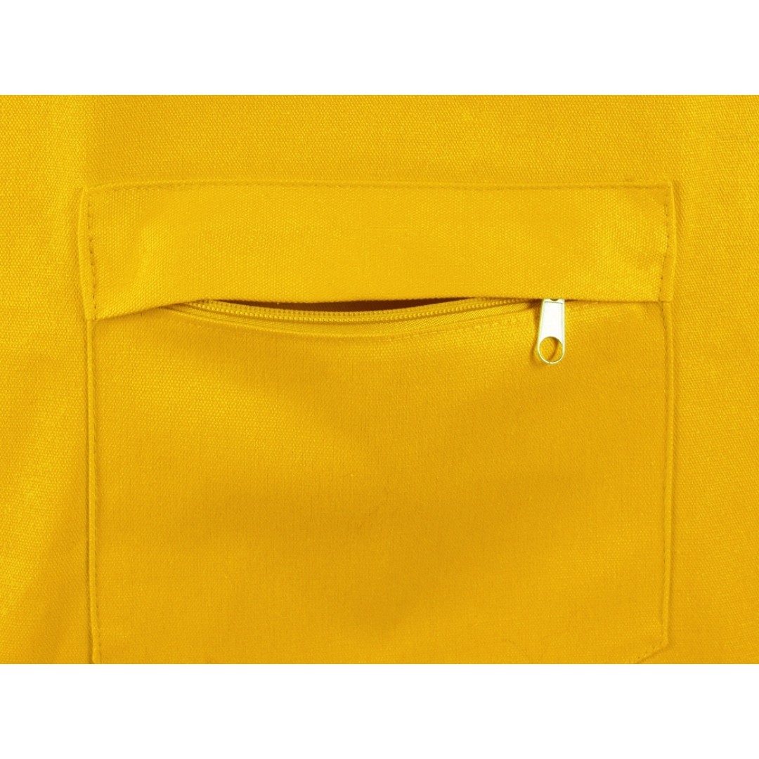 Сумка на молнии Zipper из хлопка 280 г c карманом на молнии спереди, желтый
