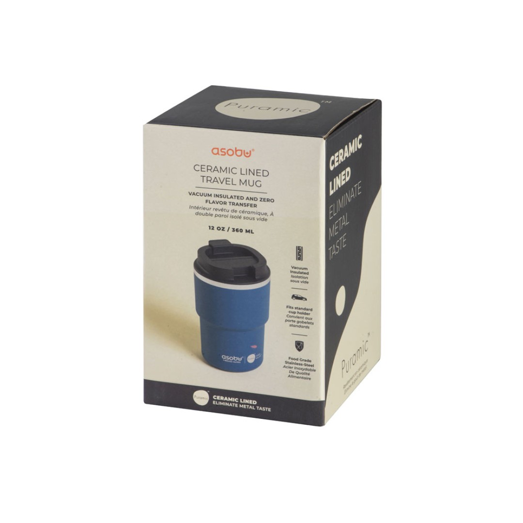 Вакуумная термокружка с внутренним керамическим покрытием «Coffee Express», 360 мл, синий