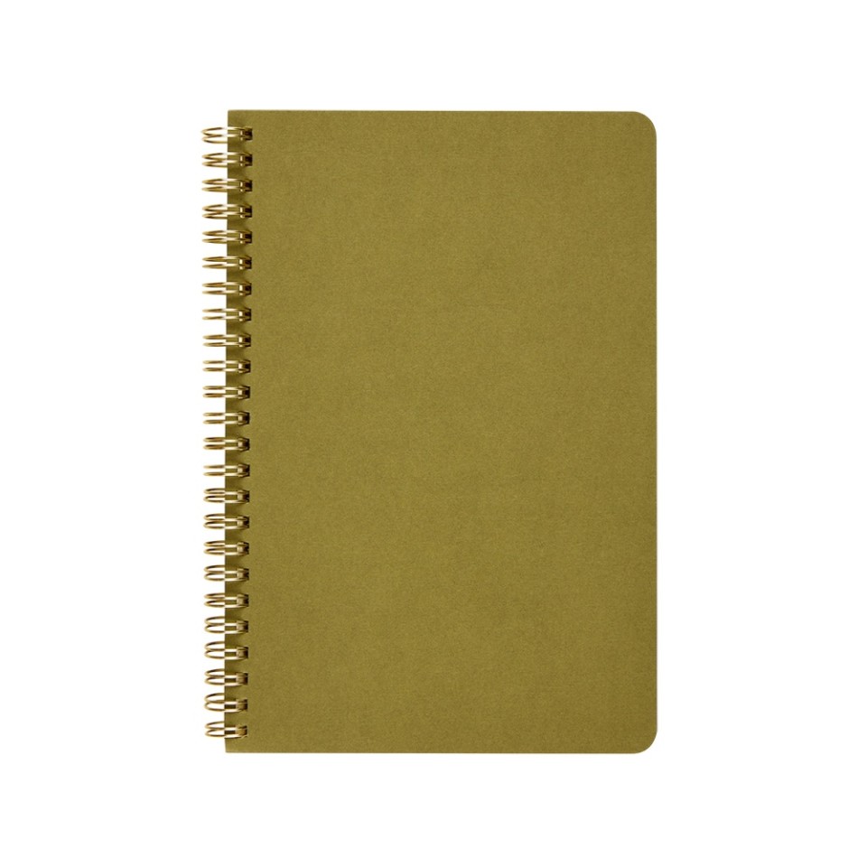 Бизнес тетрадь на гребне А5 "Pragmatic", 60 листов в клетку, зеленый хаки