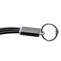 Кабель для зарядки «Tres» с брелоком, черный