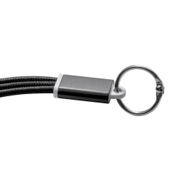 Кабель для зарядки «Tres» с брелоком, черный