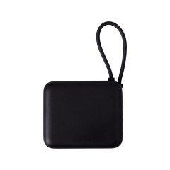 Внешний аккумулятор со встроенным кабелем «Liri», QC/PD, 10000 мАч, черный