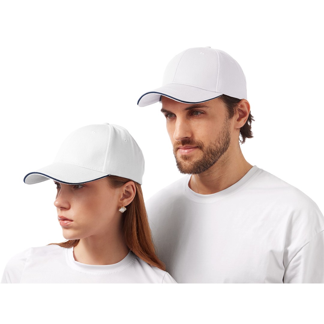 Бейсболка «Cancun», белый/темно-синий