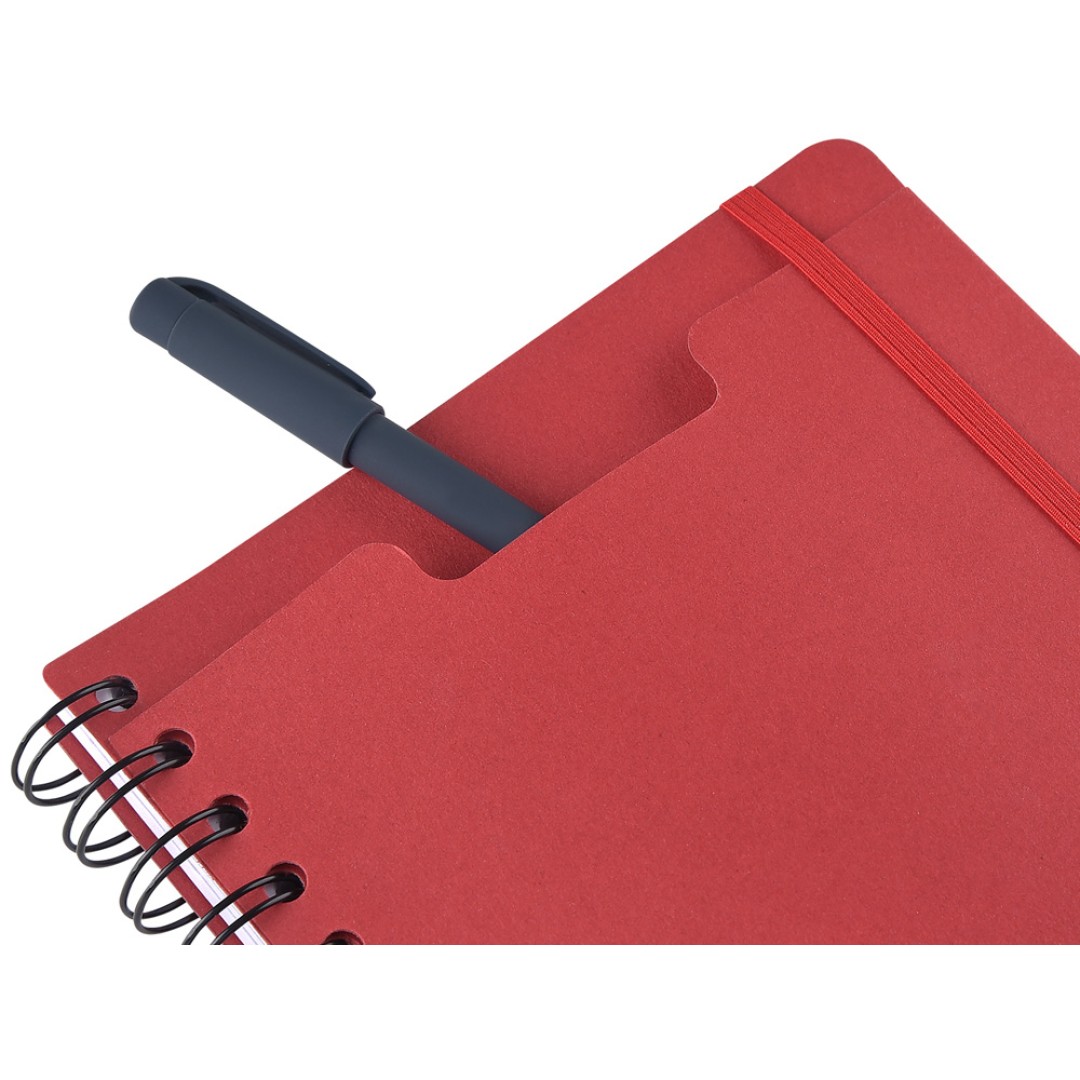 Ежедневник недатированный на гребне А5 "Pragmatic", красный