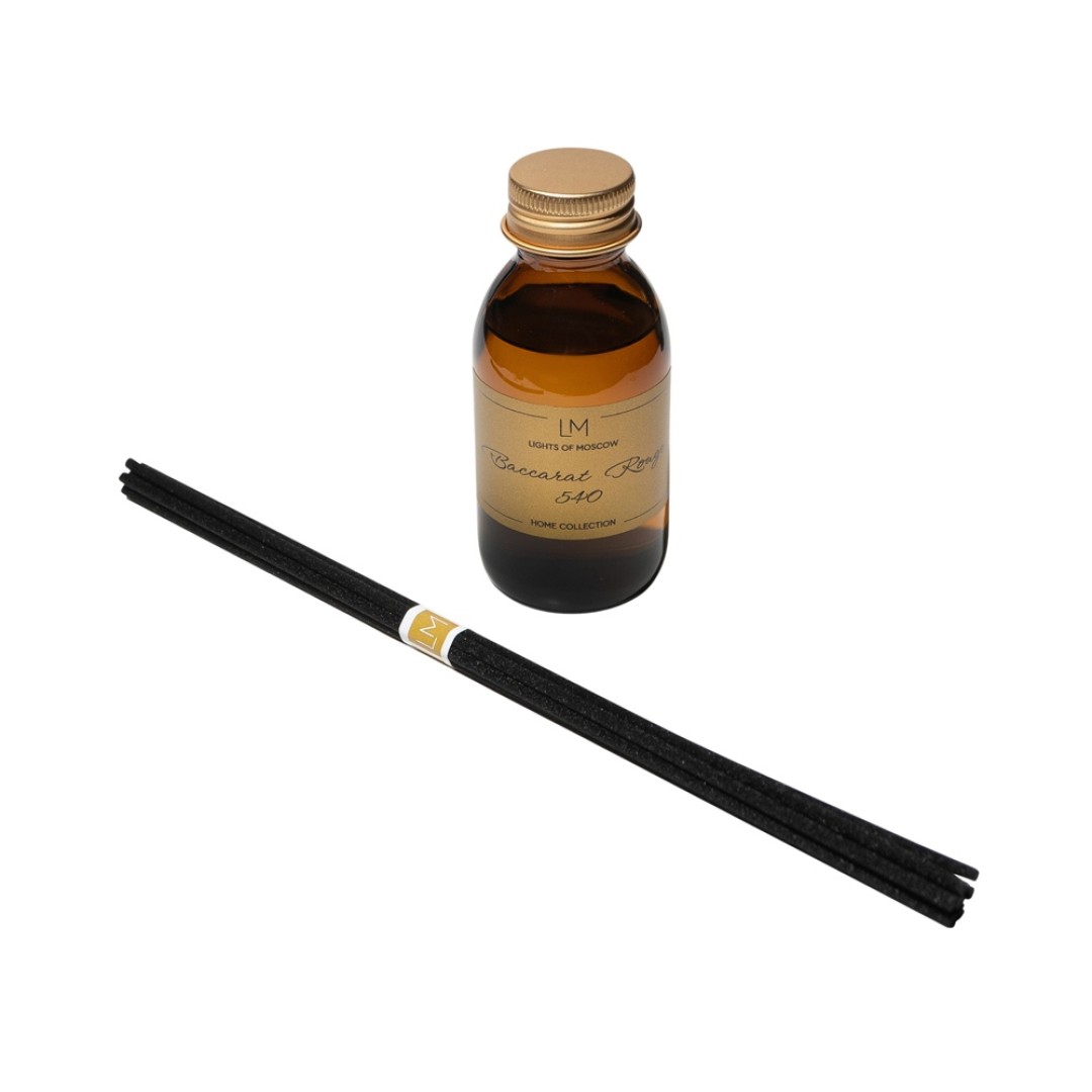 Ароматический диффузор с палочками, Баккарат: жасмин и миндаль, амбра, 100 мл