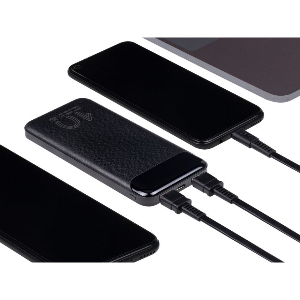 VA2540 (10 000mAh), QC/PD 20W внешний аккумулятор с дисплеем, черный