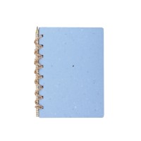 Живой блокнот с семенами цветов, А6, синий