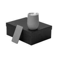 Подарочный набор с термокружкой и повербанком С1, 5000 mAh, серый