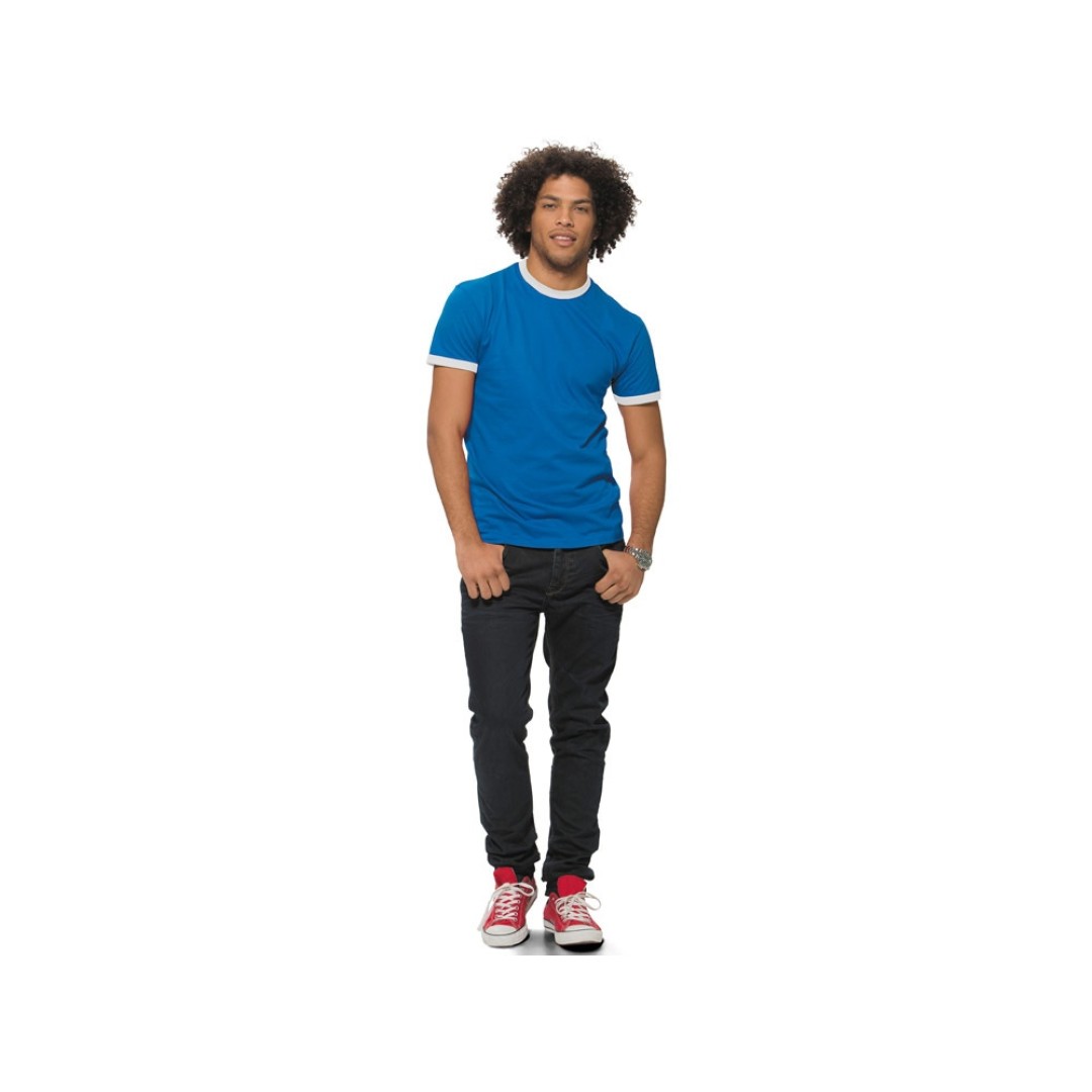 Футболка "Adelaide" мужская, небесно-синий/белый