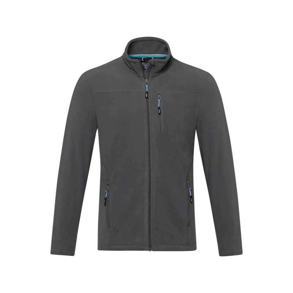 Мужская флисовая куртка Amber на молнии из переработанных материалов по стандарту GRS, storm grey