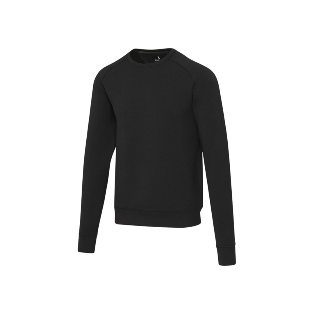 Yukon унисекс интерлок спортивный свитер с круглым вырезом - Сплошной черный