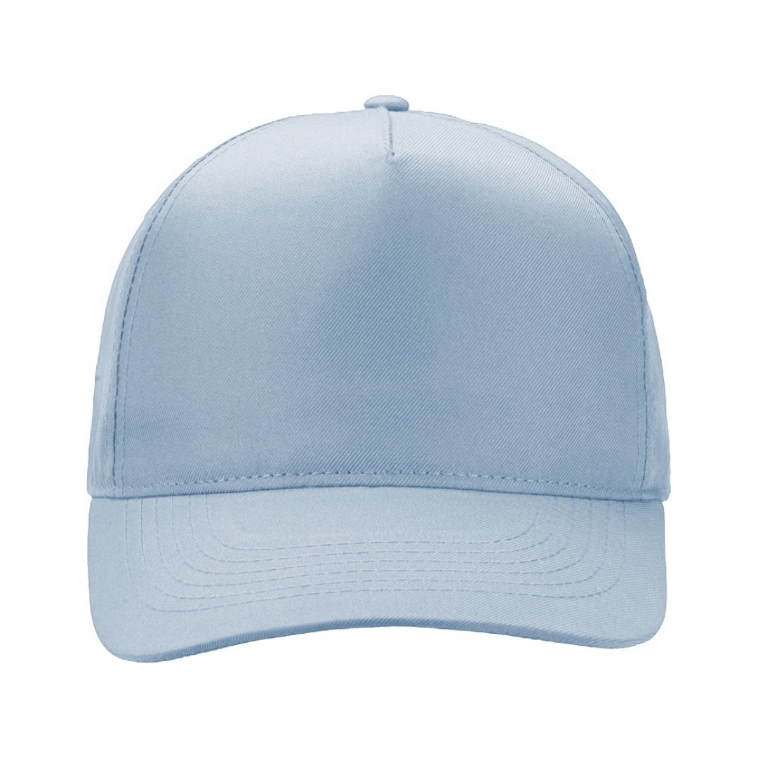 Бейсболка "Poly" 5-ти панельная 120гр, небесно-голубой