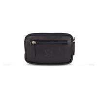 Ключница Mano "Don Romeo", с RFID защитой, натуральная кожа в чёрном цвете, 11 х 2 х 7 см