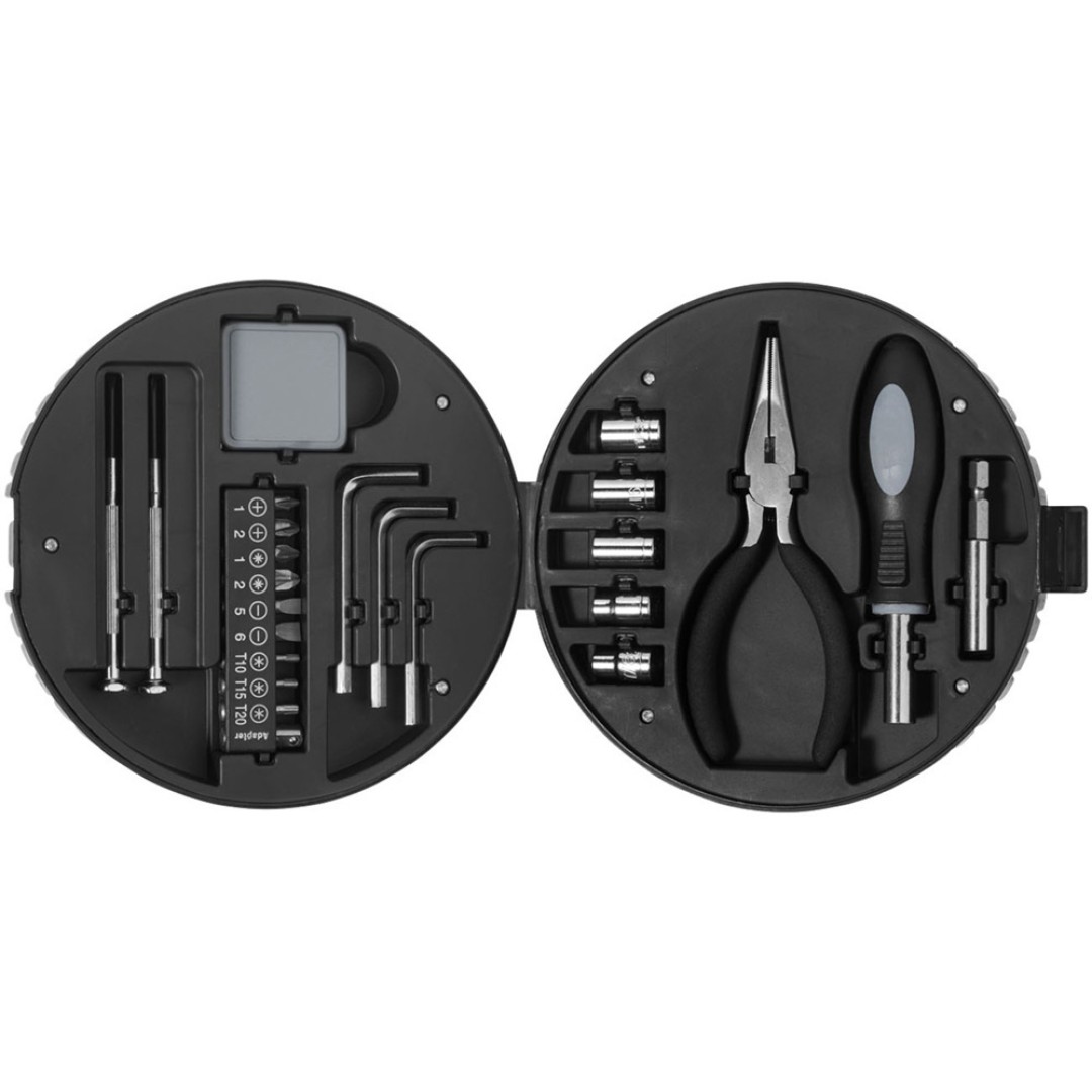 Набор из 25 инструментов "Tire", черный/серебристый