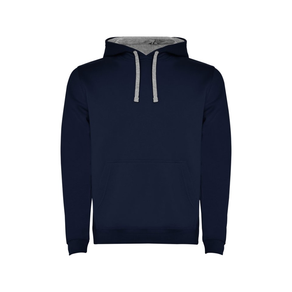 Толстовка с капюшоном "Urban" мужская, нэйви/серый меланж