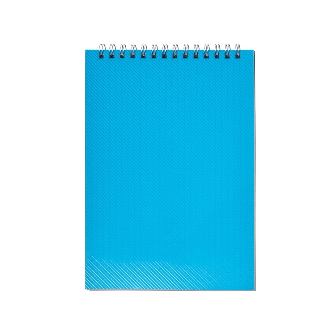 Блокнот на пружине в пластиковой обложке А5, синий