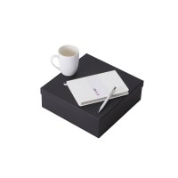 Подарочный набор с блокнотом С2, металлической ручкой и кружкой, белый