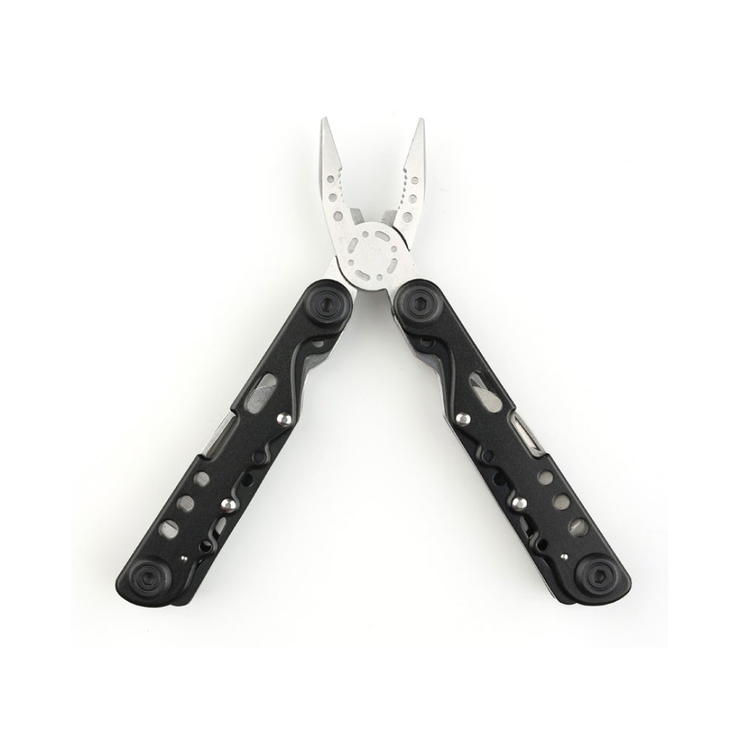 Мультитул Stinger, 105x40 мм, 13 функций, сталь, чёрно-серебристый, в комплекте нейлоновый чехол