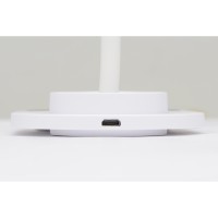 Настольный светильник с беспроводной зарядкой "Flamp", белый