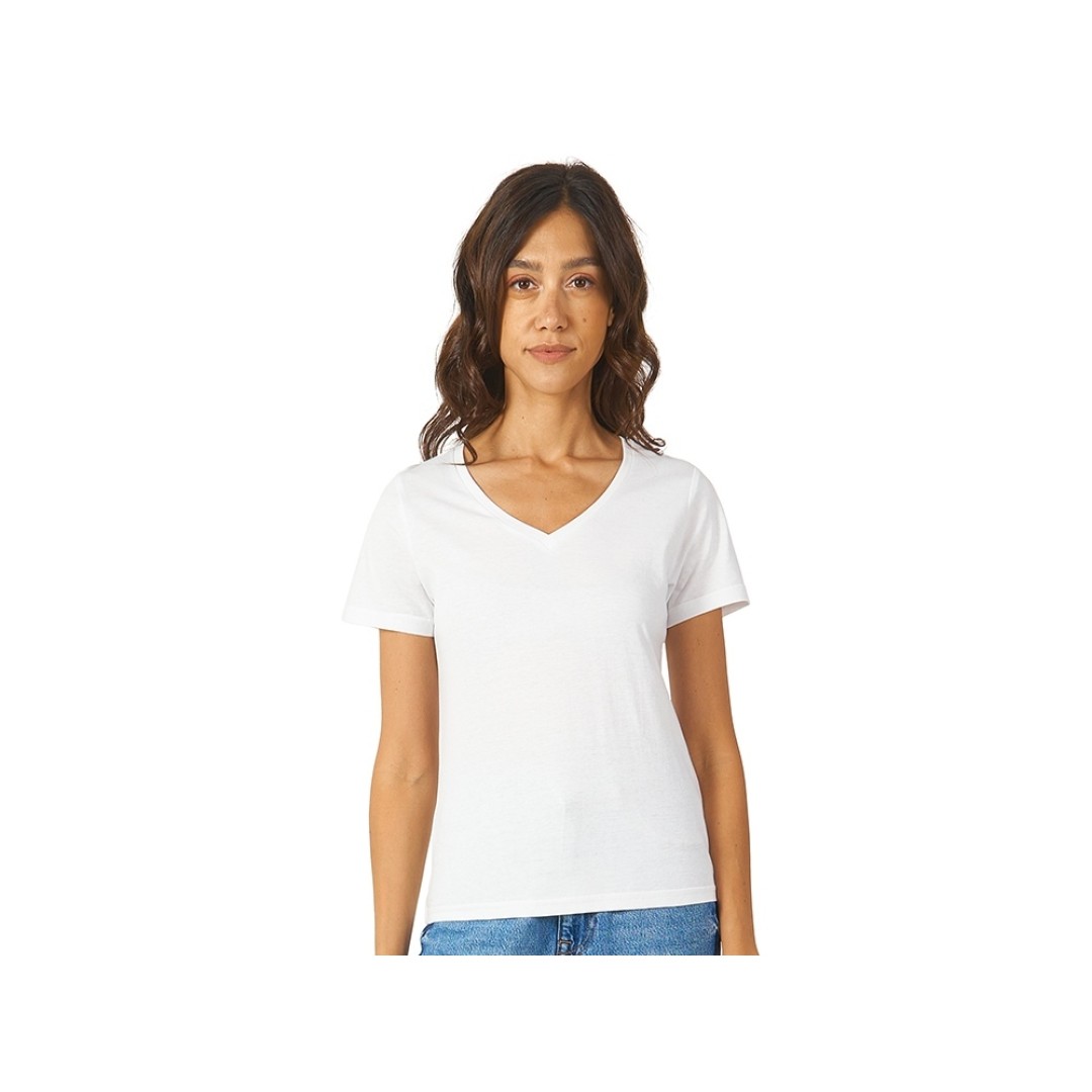 Футболка «Heavy Super Club 2.0» женская с V-образным вырезом, белый